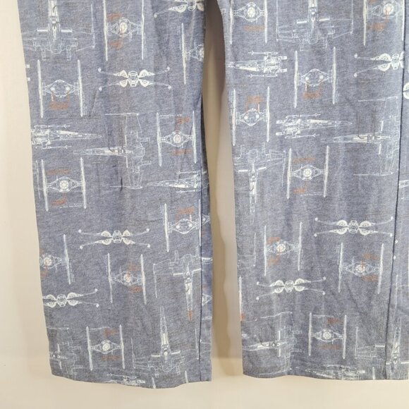 NWT Star Wars Disney Spaceship Print Blue Pajama Pants Size M - Picture 3 of 12